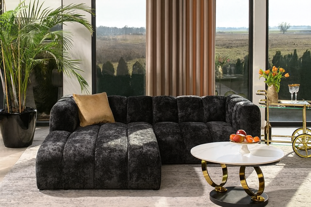 kanapa narożna z wysokimi bokami