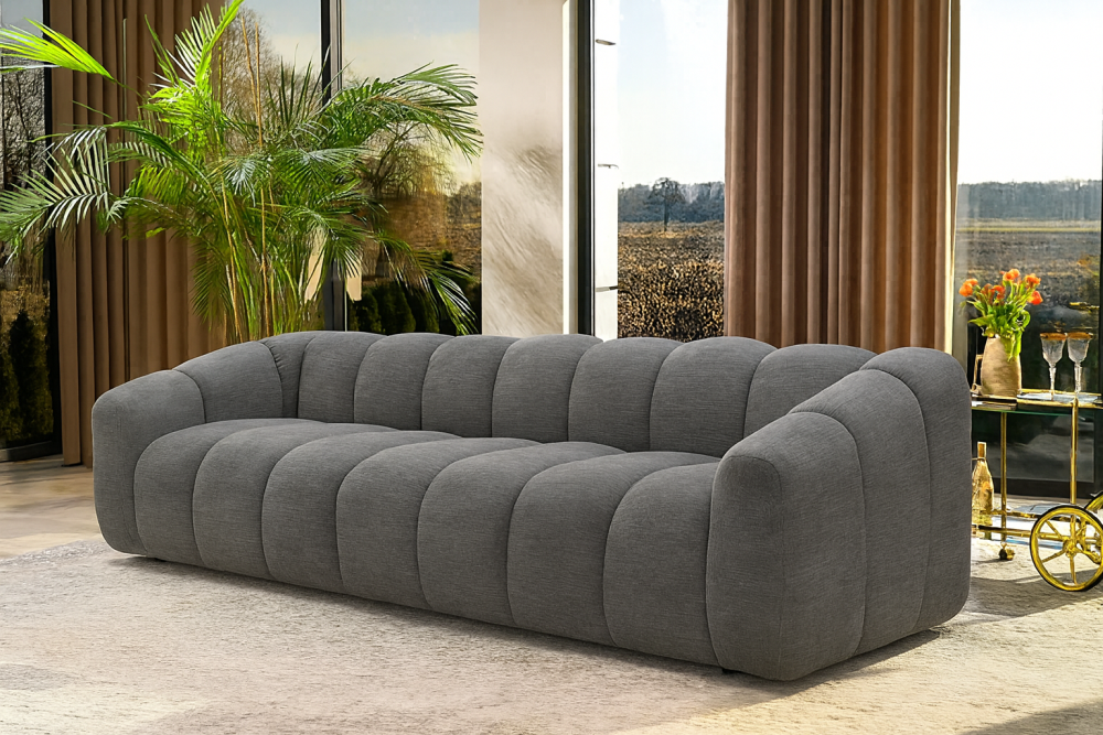 Duża kanapa modułowa do salonu z wysokimi bokami