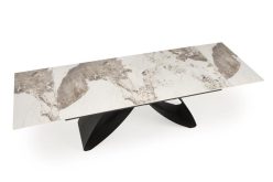 Fantastyczny stół rozkładany z blatem biały marmur 180-260 HILARIO 8