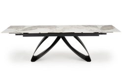 Fantastyczny stół rozkładany z blatem biały marmur 180-260 HILARIO 6
