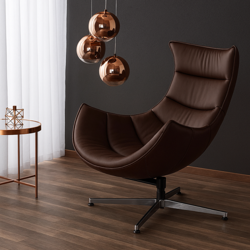 Fotel w kolorze czekoladowym