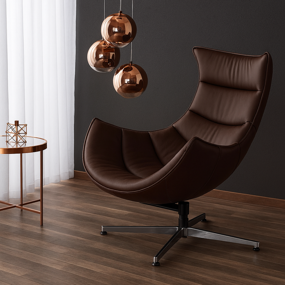 Fotel w kolorze czekoladowym