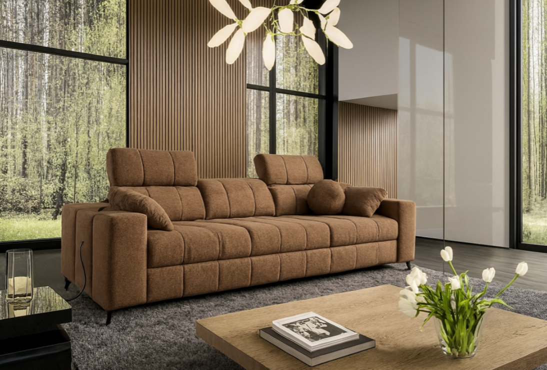 Kanapa kakaowa rozkładana