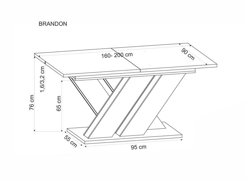 Atrakcyjny stół rozkładany 160-200 BRANDON 5