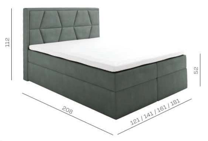 Bardzo komfortowe łóżko kontynentalne 140x200 SYDNEY 1