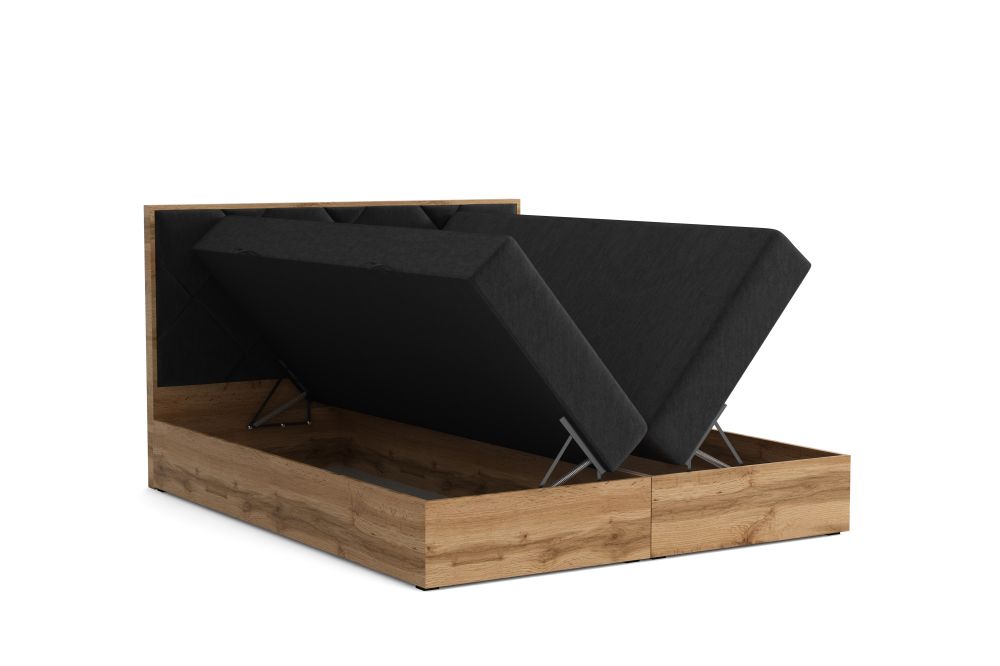 Łóżko kontynentalne z dwoma materacami 160x200 HARDWOOD 1