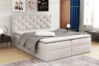 Łóżko kontynentalne z materacem kieszeniowym