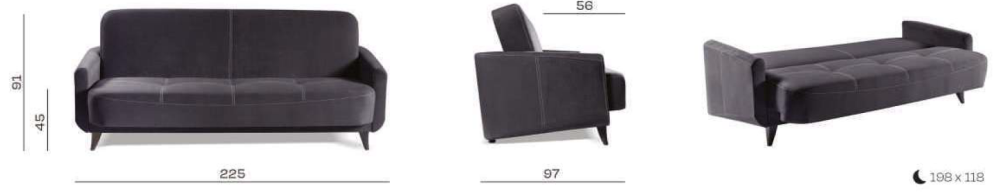 Luksusowa wersalka do salonu z funkcją spania MONO 8