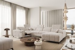 Premium narożnik U z elektrycznym podnóżkiem