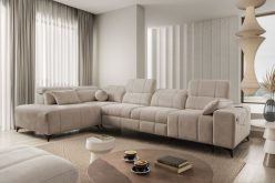 Ekskluzywny narożnik z elektrycznymi dodatkami i z funkcją spania