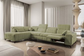 Drogi narożnik z elektrycznymi gadżetami i z funkcją spania