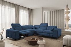 Nowoczesny narożnik z elektrycznym podnóżkiem