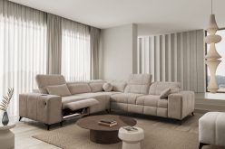 Narożnik z funkcją spania z gniazdem USB i elektrycznym podnóżkiem DOLCE 3 MIX 1