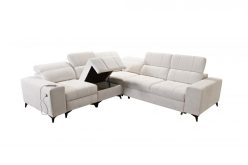 Narożnik z funkcją spania z gniazdem USB i elektrycznym podnóżkiem DOLCE 3 MIX 9