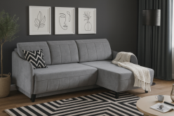 Narożnik z wąskimi podłokietnikami z funkcją spania codziennego