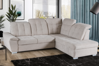 Narożnik z wysokimi zagłówkami z funkcją spania codziennego