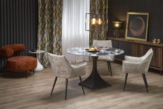 Stół okrągły czarny marmurowy