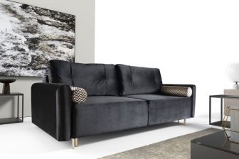 Kanapa do salonu w s tylu glamour z funkcją spania
