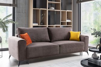 Minimalistyczna sofa na nogach rozkładana do spania