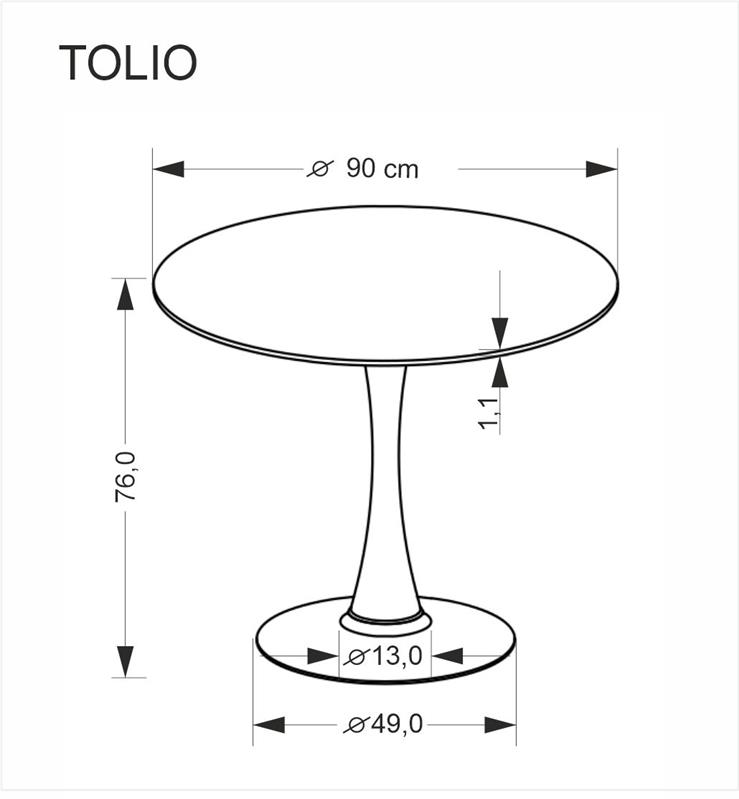 Stół okrągły trawertyn i kaszmir 90 TOLIO 4