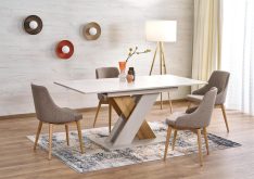 Modny stół z kaszmirowym blatem