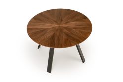 Stylowy stół okrągły orzech z czarnymi nogami 120 DANILO 5
