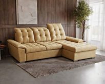 Złoty czarujący narożnik z funkcją spania codziennego