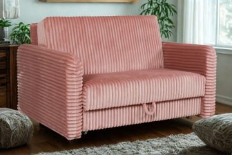 kanapa dwójka rozkładana do przodu na wózku