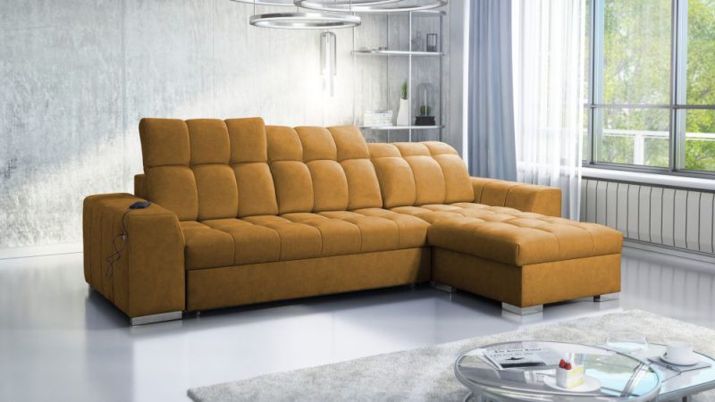 W jakich aranżacjach sprawdzi się narożnik kolor herbaciany? ☕️ 36 Komfortowy narożnik kolor herbaciany