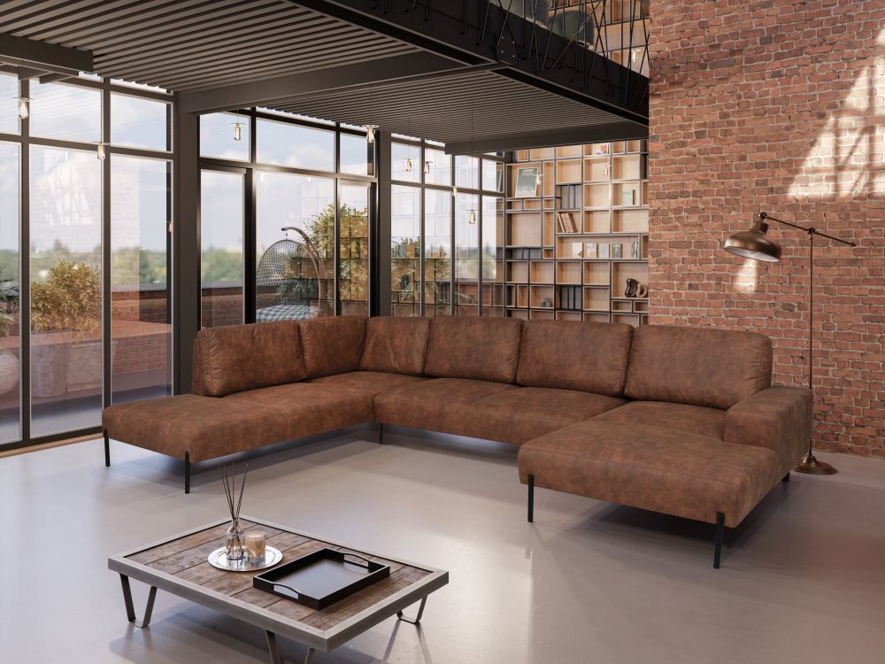 Narożnik U loftowy z bardzo wygodnym siedziskiem ALEXANDER 3 1