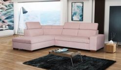 Komfortowy narożnik z zagłówkami z funkcją spania delfin