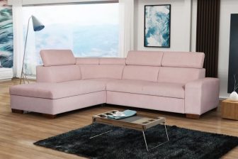 Komfortowy narożnik z zagłówkami z funkcją spania delfin