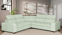 Komfortowy narożnik z funkcją spania z regulowanymi zagłówkami