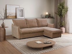 Modny narożnik z funkcją spania do przytulnego salonu w bloku