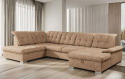 Okazały narożnik U klasy premium z funkcją spania