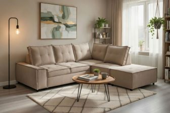 Rozkładna sofa rogowa dla architektów wnętrz