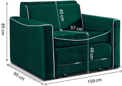 Rozkładana sofa dla jednej osoby AGNES 1 9