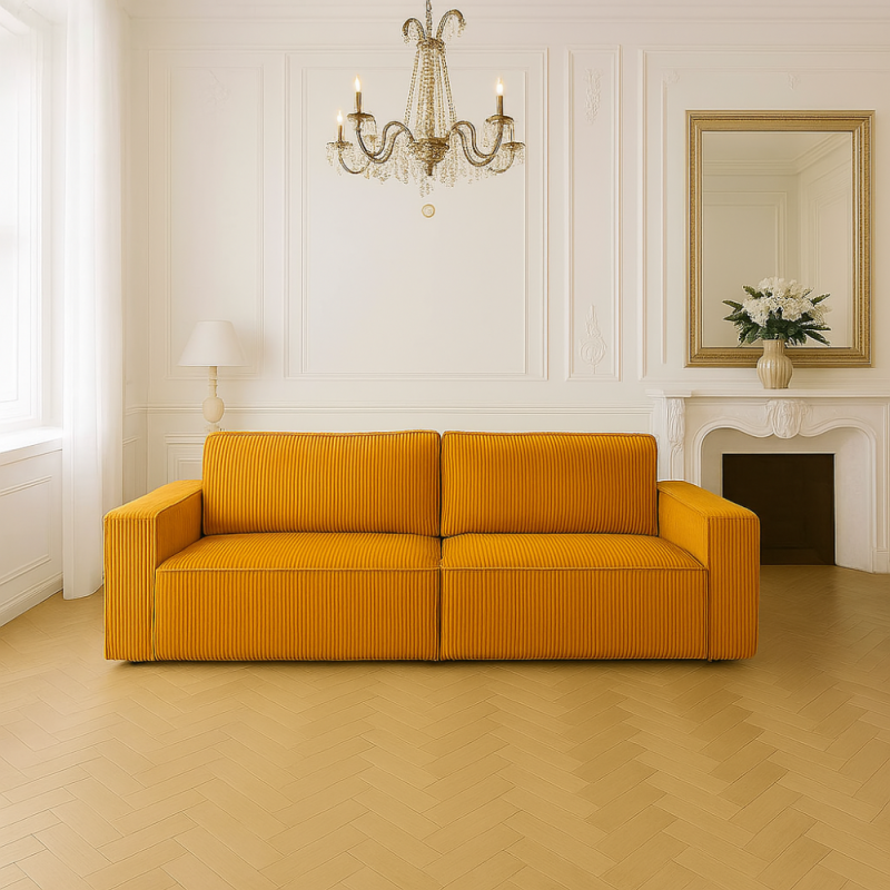 Miękka sofa kolor herbaty