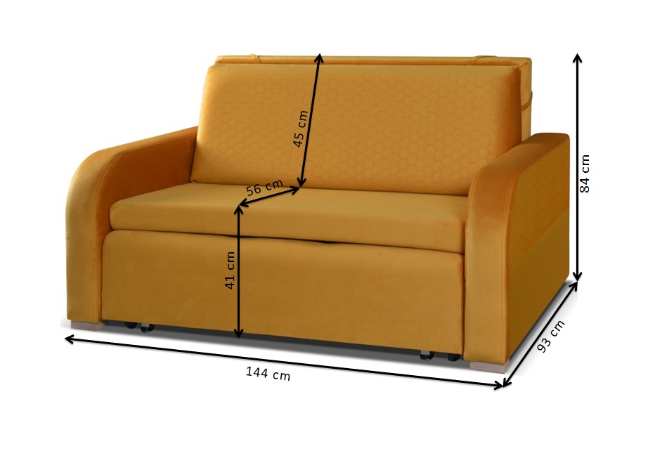 Sofa na wózku z materacem METRO 2 12