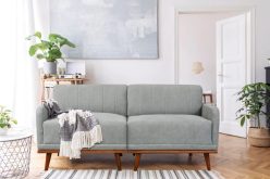 Wypoczynek 2 osobowy w stylu vintage na dreewnianych nogach