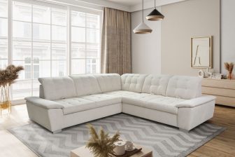 Zachwycający narożnik do salonu z funkcją spania codziennego