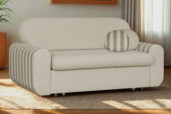 Bardzo ładna sofa rozkładana do przodu na wózku