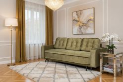 Glamour kanapa z guzikami z funkcją spania