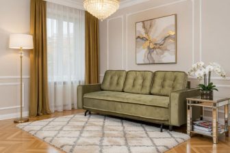 Glamour kanapa z guzikami z funkcją spania